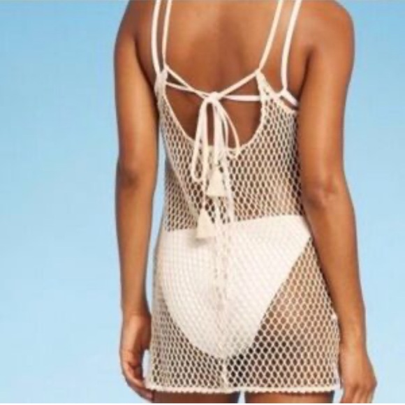 Wild Fable Beige Crochet Cover-Up r - Picture 1 of 5